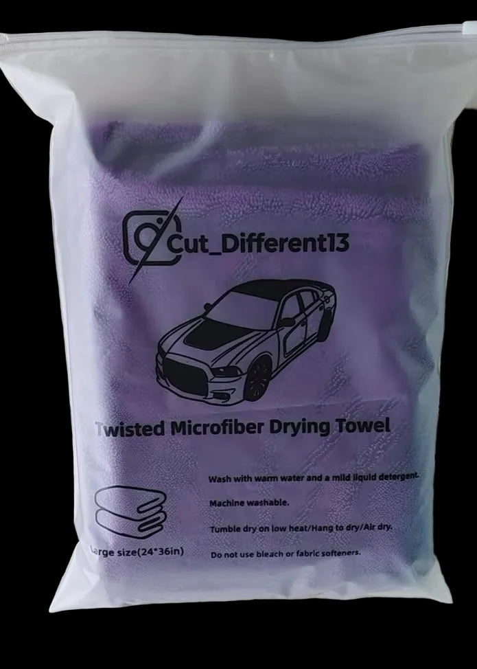 "Cut Different" SRT-8 Edition 1400 GSM Royal Purple Drying Towel (24" x 36")