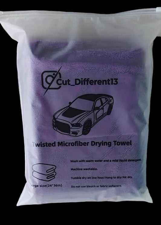 "Cut Different" SRT-8 Edition 1400 GSM Royal Purple Drying Towel (24" x 36")